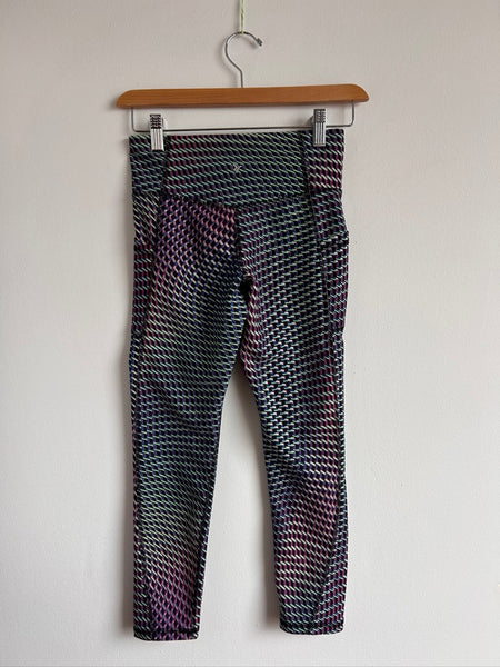 Old Navy Neon Lines Patterned Yoga Pants • 8 years (medium)