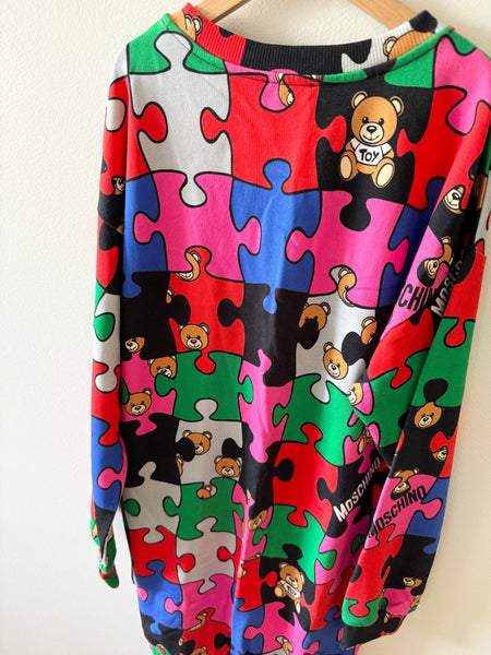 NEW Moschino Puzzle Long Sleeve Sweater Dress • 10-12 years