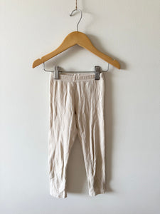 H&M Ribbed White Leggings • 4-5 years