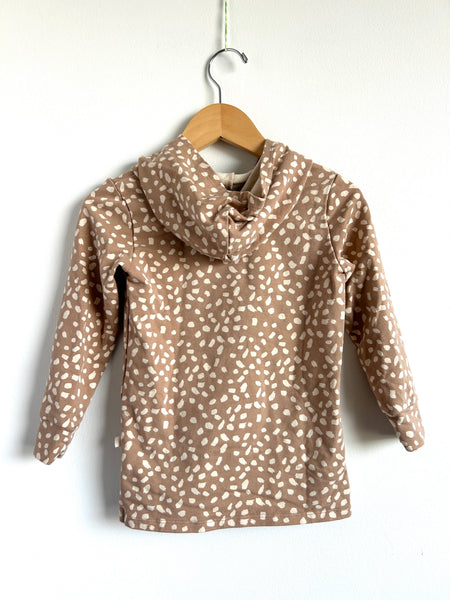 Jax and Lennon Brown and White Dotted Hoodie • 6-7 years