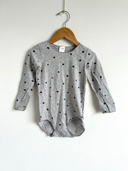 Bonds Grey Polkadot Long Sleeve Onesie • 18-24 months