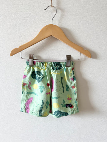 Patagonia Green Veggies Shorts • 6-12 months
