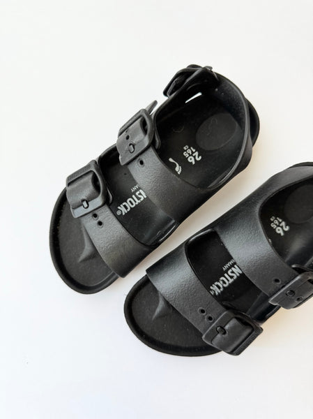 Birkenstock Black Plastic Sandals • 8-8.5c