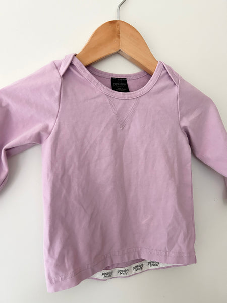 PK Beans Long Sleeve Purple Top • 6-12 months *