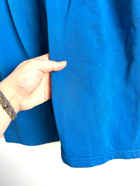 Hanna Andersson Blue Long Sleeve Dress with Juice Patch • 6-7 years