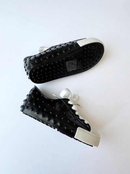 NEW Mini Melissa Lace Up Plastic Shoes • 7/8c