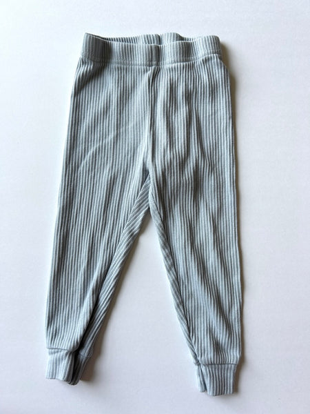 Firsts Baby Blue Ribbed Long Sleeve/Pants Set • 18 motnhs