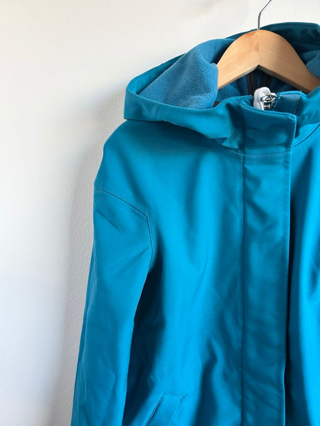 Iviva Blue Long Softshell Hooded Jacket • 10-12 years