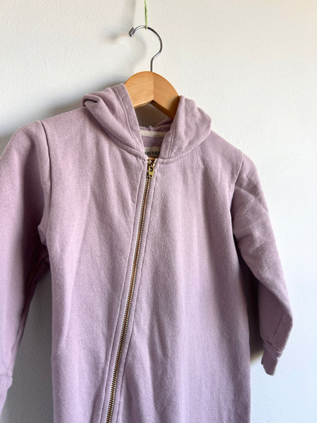 Mini Mioche Lilac Hooded Zip Romper • 3-4 years