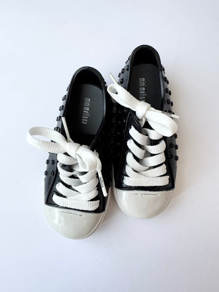 NEW Mini Melissa Lace Up Plastic Shoes • 7/8c