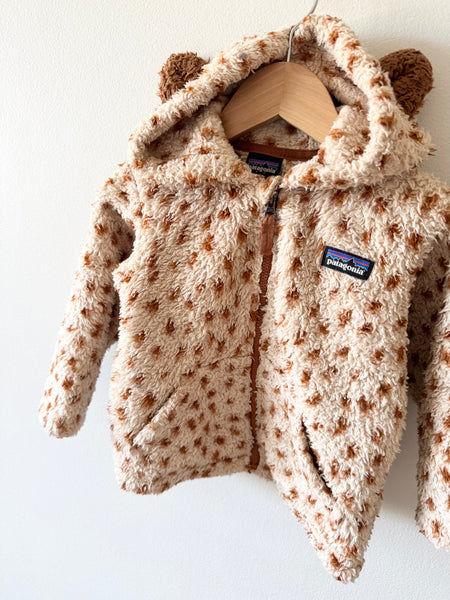 Patagonia Furry Friends Hooded Zip Up Sweater • 12-18 months