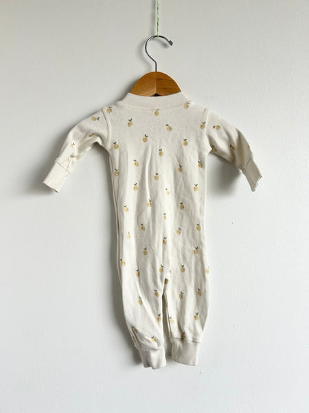 Quincy Mae Lemons Long Sleeve Romper • 0-3 months