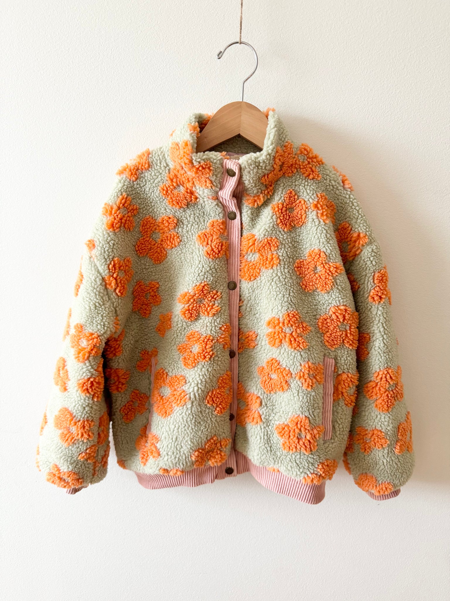 Nora Madison Sherpa Floral Jacket • 6-7 years