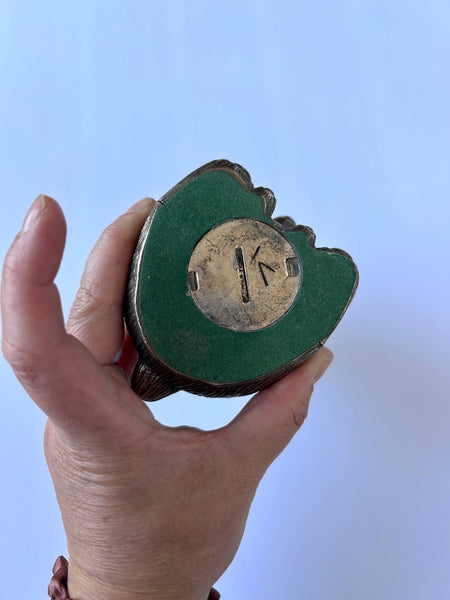 Vintage Metal Teddy Bear Piggy Bank