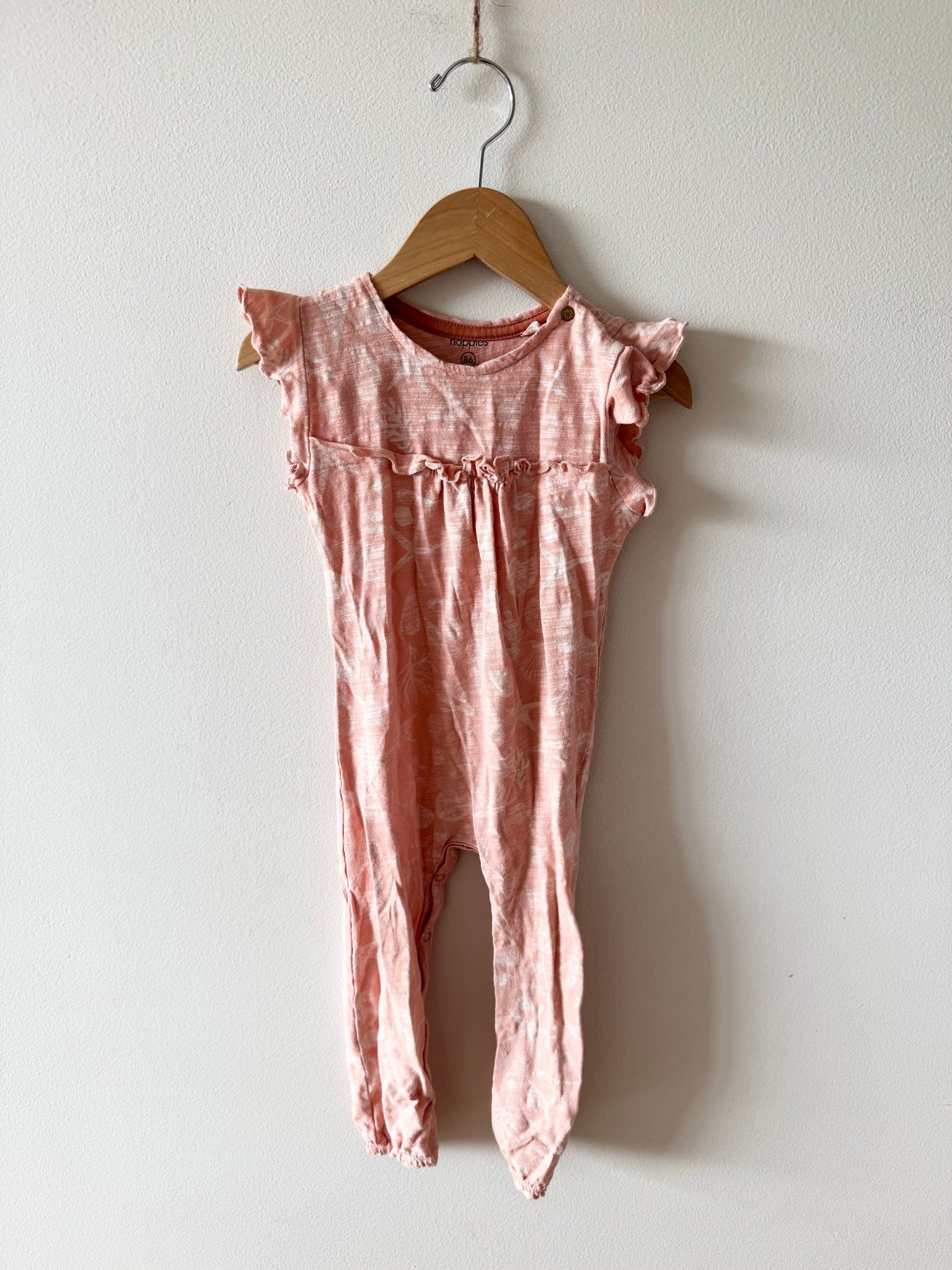 Noppies Pink Tank Cotton Romper • 12-18 months