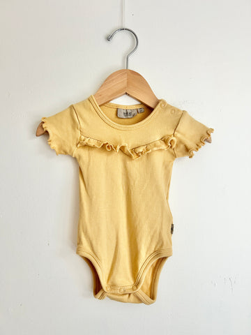 Wheat Kids Ribbed Frill Onesie • 3 months