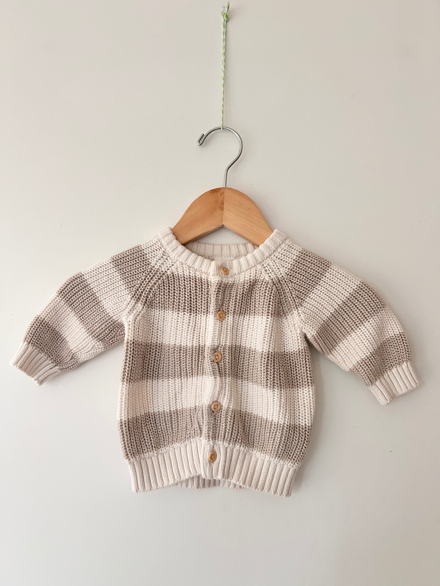 H&M Striped Button Cardigan • Newborn *