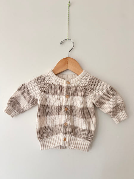 H&M Striped Button Cardigan • Newborn *