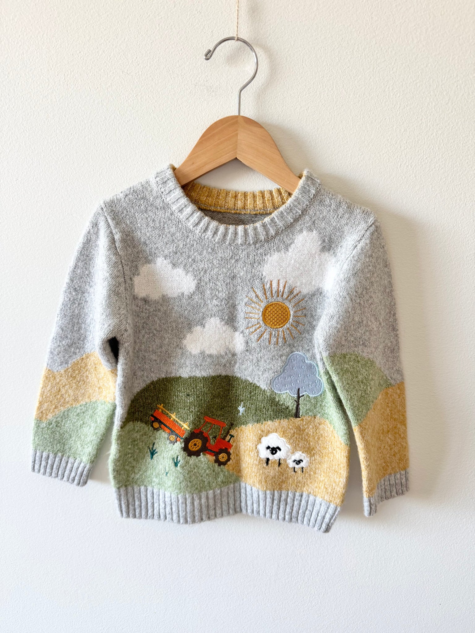 Dunnes Stores Farm Embroidered Sweater • 2-3 years