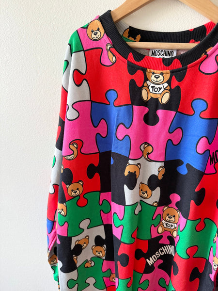 NEW Moschino Puzzle Long Sleeve Sweater Dress • 10-12 years