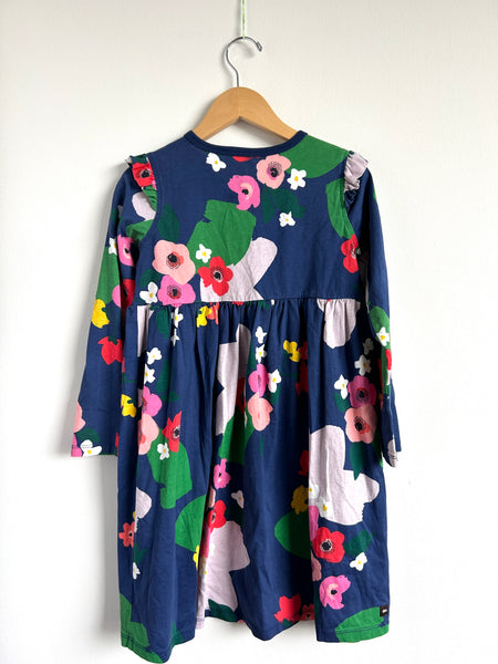 Tea Collection Long Sleeve Blue Floral Dress • 7-9 years