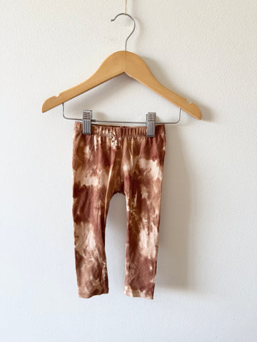 Jax and Lennon Dark Brown Tie Dye Leggings • 6-12 months