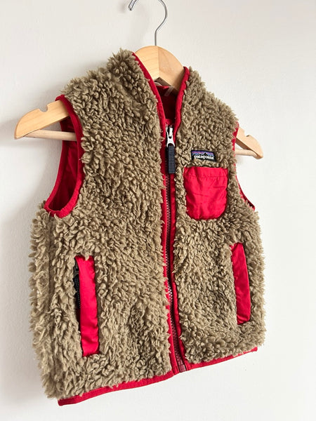Patagonia Brown and Red Retro-X Vest • 2-3 years