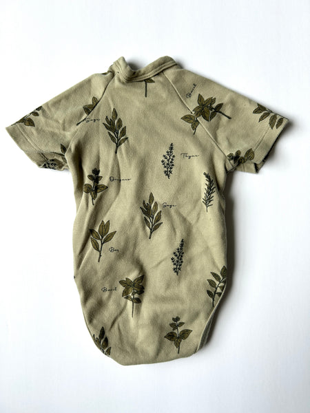 Ziwi Baby Kimono Style Green Bodysuit • 0-3 months