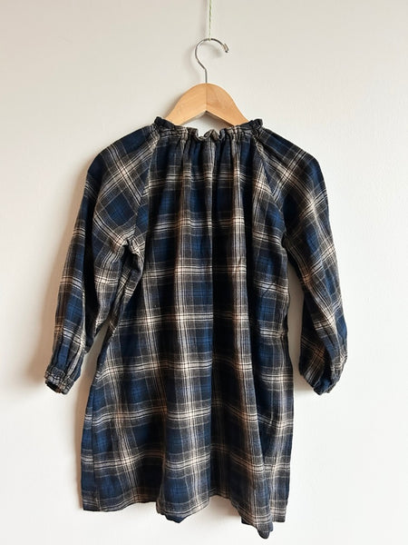 Mi and Bear Blue Plaid Dress • 5-7 years