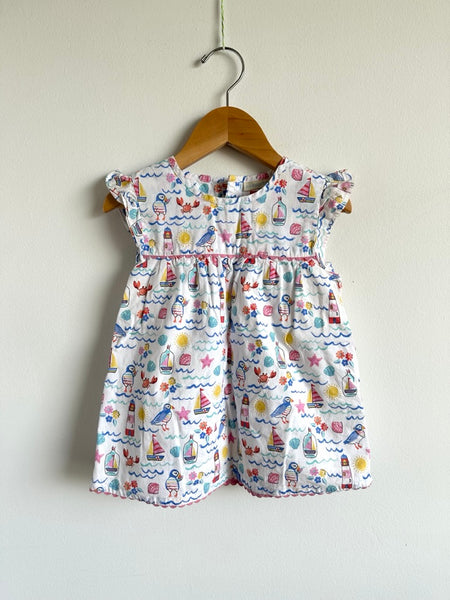 JoJo Maman Bébé Beach Themed Dress • 2-3 years