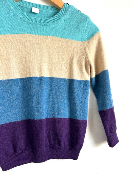 Burberry Striped Colourblock Cashmere Sweater • 3-4 years