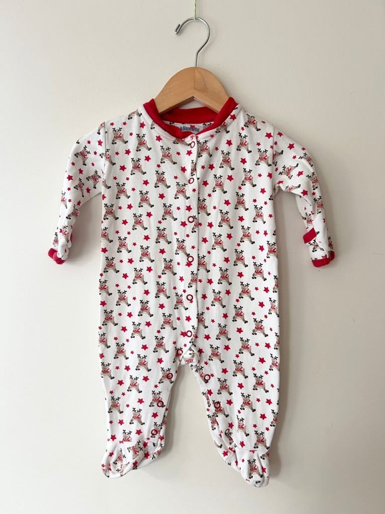 Jojo Maman Bebe Reindeer Romper • 3-6 months *