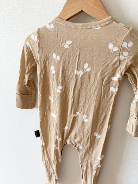 Belan.j Brown Leaves Bamboo Romper • 6-12 months