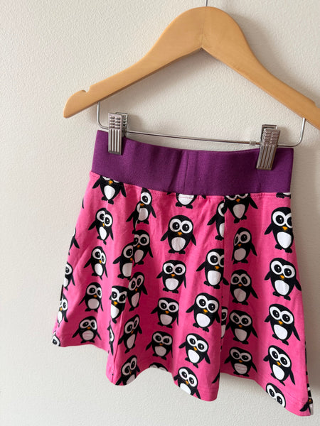 NEW Maxomorra Pink Penguin Skirt • 5-6 years