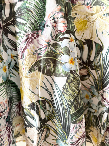 Kuhu Handmade Tropical Floral Tie Dress • 3-4 years