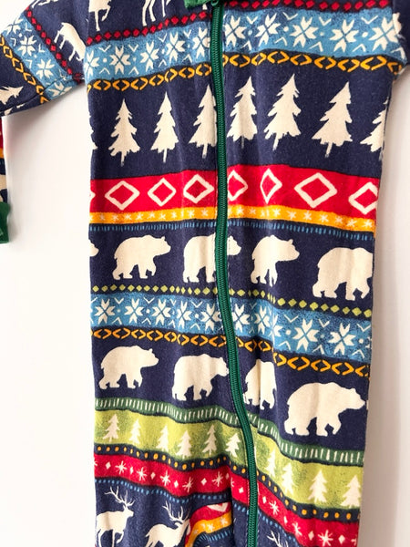 Hatley Fair Isle Style Blue and Green Sleeper • 6-12 months *