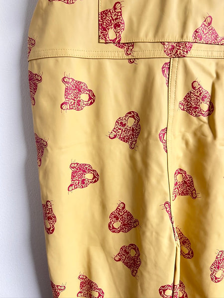 Coco Village Gold Big Cat Suspender Rainpants • 8 years