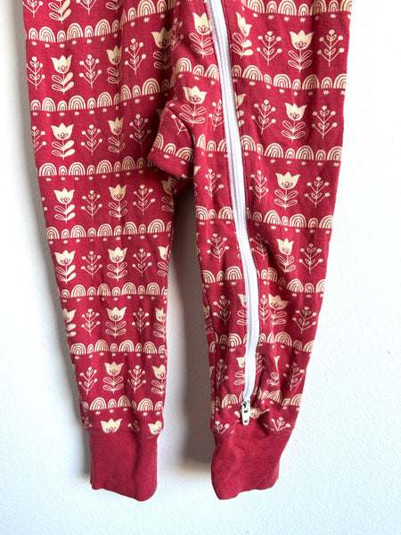 Parade Red Floral Romper • 12-24 months
