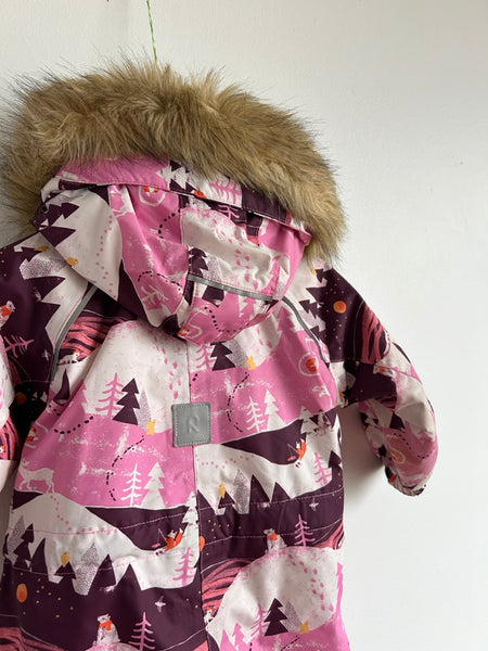 Reima Toddler Waterproof Snowsuit with Furry Hood • 1-2 years (86cm)