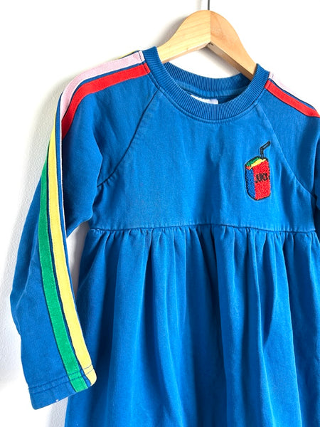 Hanna Andersson Blue Long Sleeve Dress with Juice Patch • 6-7 years
