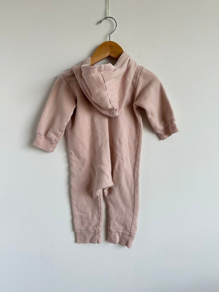 Mini Mioche Hooded Biker Romper Blush Pink • 6-12 months