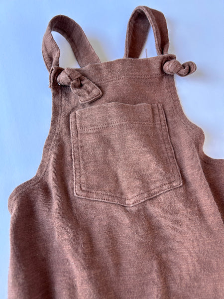 Mini Mioche Brown Cotton Overalls • 12-18 months