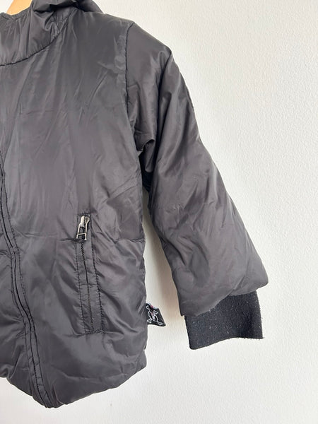 Nununu Black Down Zip Up Puffy Jacket • 3-4 years