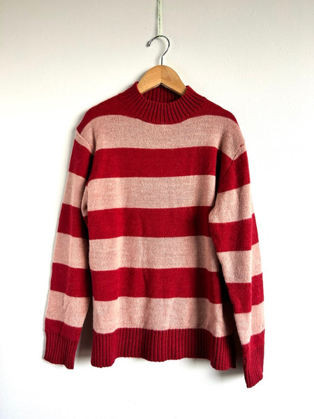 Molo Striped Wool Blend Mock Neck Sweater • 10-12 years (146-152cm)