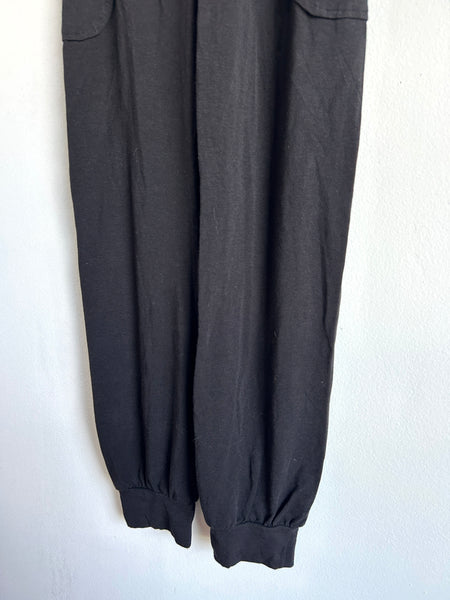 Plaid and Paisley Black Joggers • 9-10 years