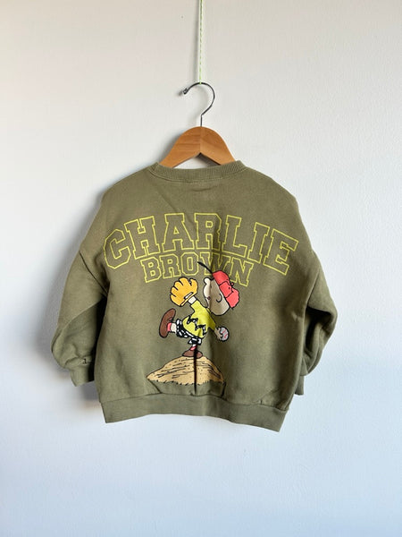 Zara x Peanuts Snoopy Baseball Sweatshirt • 3-4 years