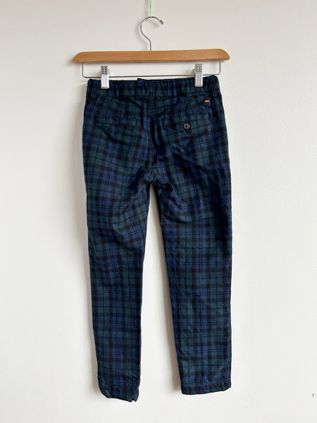Tea Collection Blue and Green Plaid Pants • 6-7 years