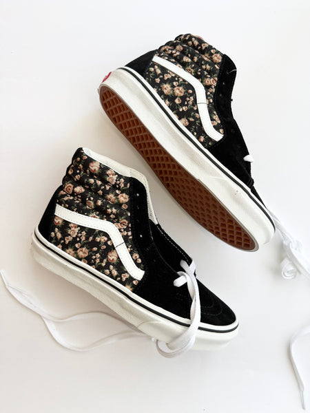 NEW Vans Sk-8 Hi Floral Lace Up Shoes • 6 women's / 36 EU