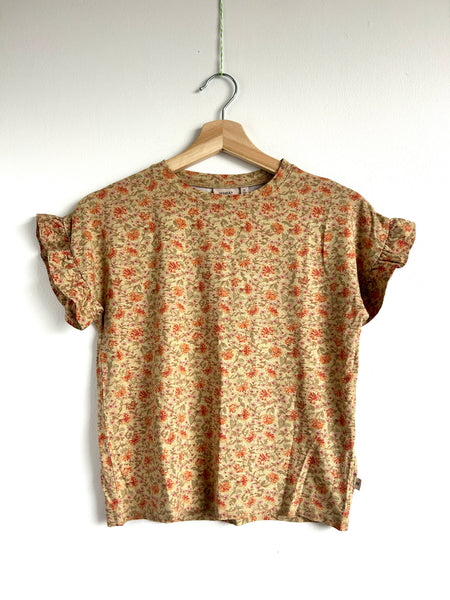 NEW Wheat Ruffle Floral T-Shirt • 8-9 years