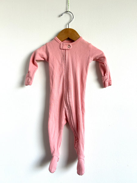 L'oved Baby Footed Cotton Pink Sleeper • 0-3 months